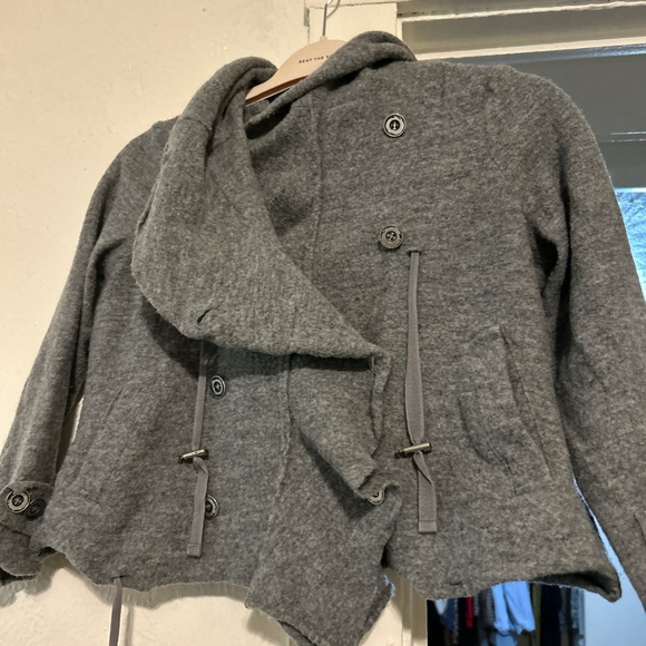 Free People Gray Kids Pea Coat - Picture 1 of 5